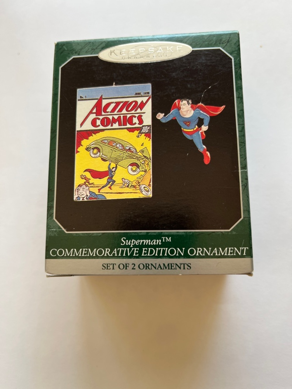 Hallmark Superman Commemorative Ornament Set - Green Black Red Blue Yellow